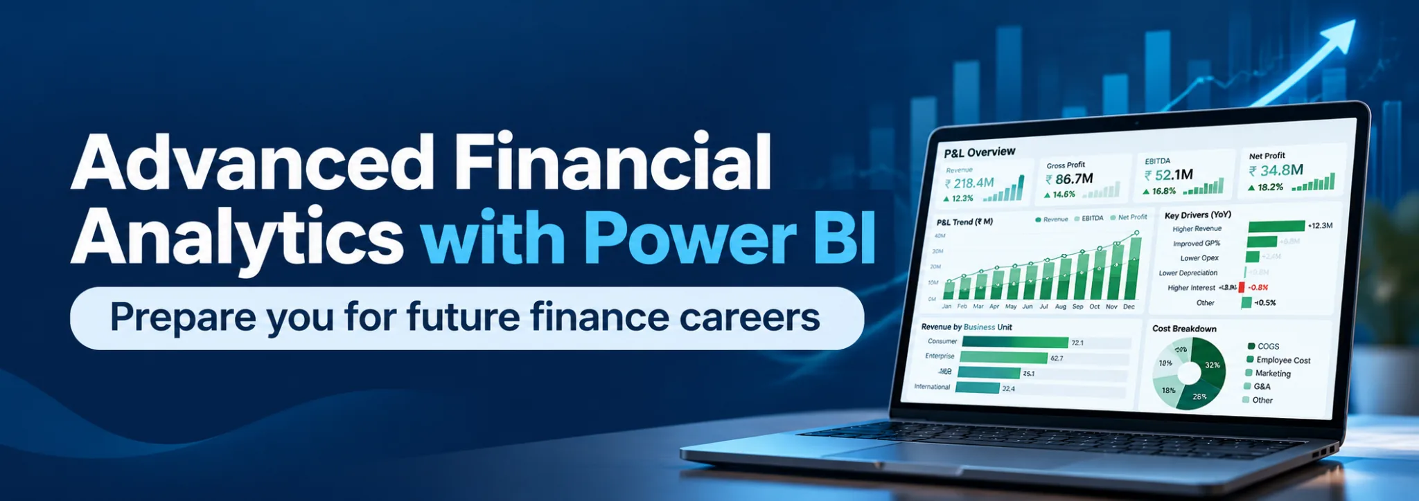 Advanced Financial Analytics with Power BI. Prepare you for future finance careers